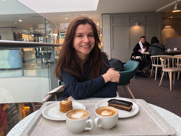 Starting my day in a coffee shop