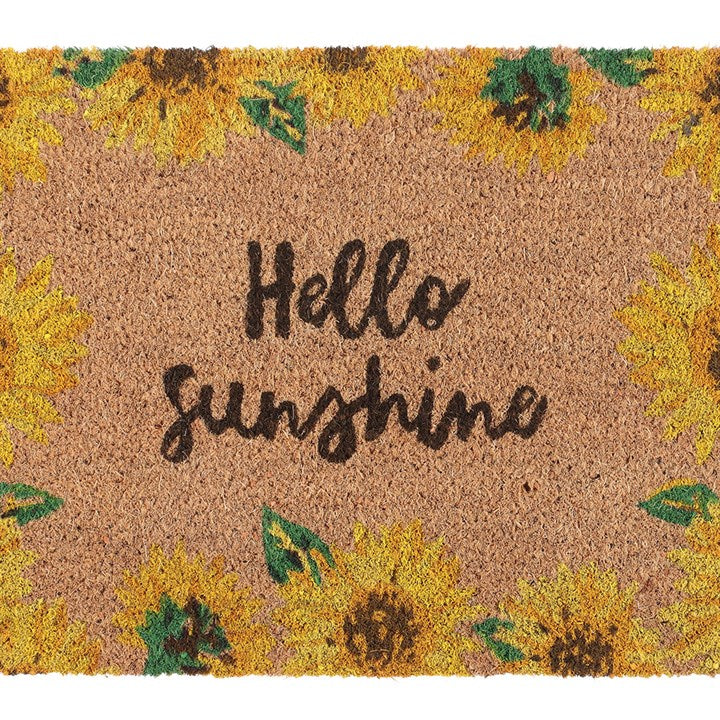 Natural Hello Sunshine Sunflower Doormat