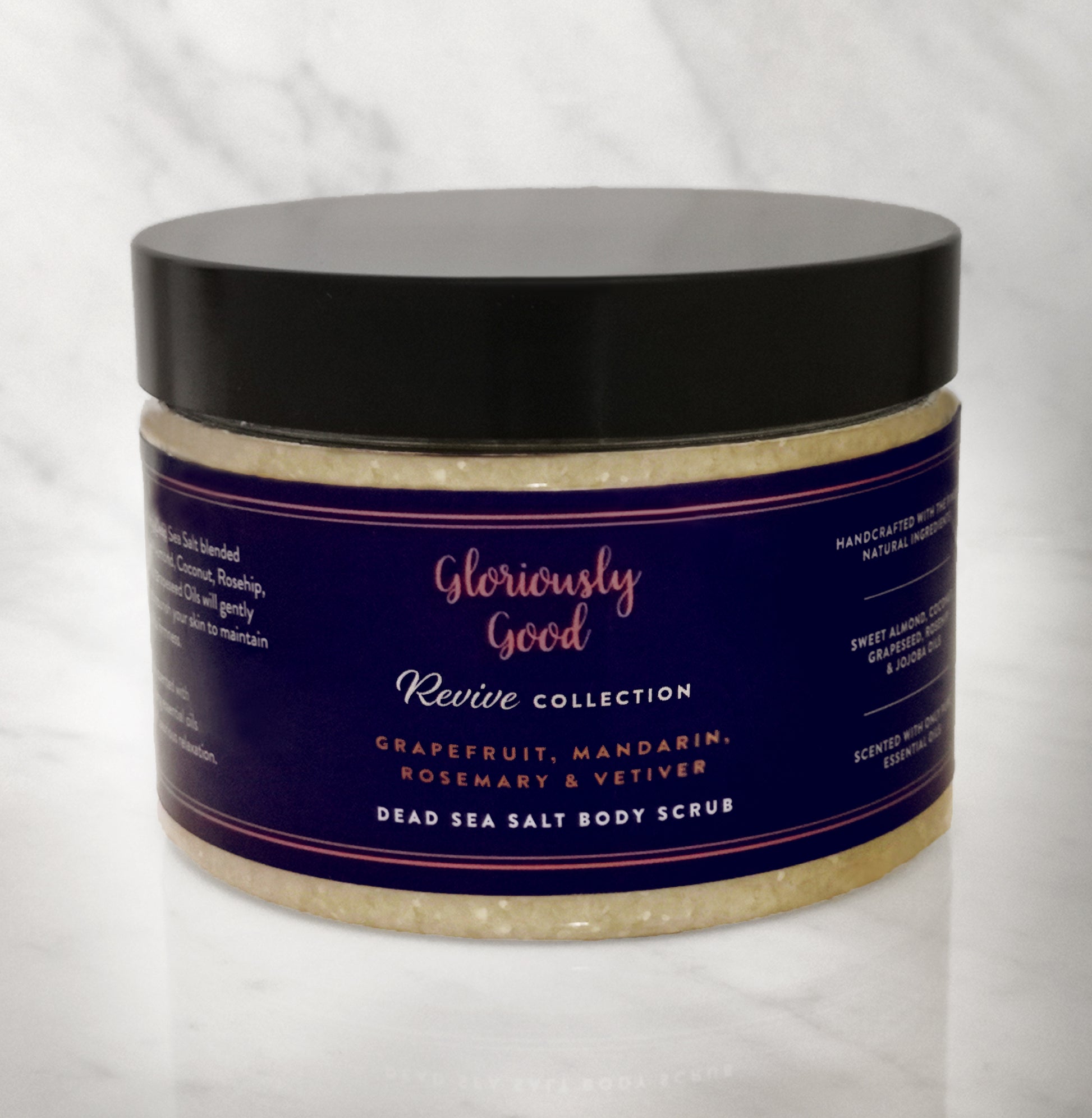 Grapefruit, Mandarin, Rosemary & Vetiver Dead Sea Salt Natural Body Scrub