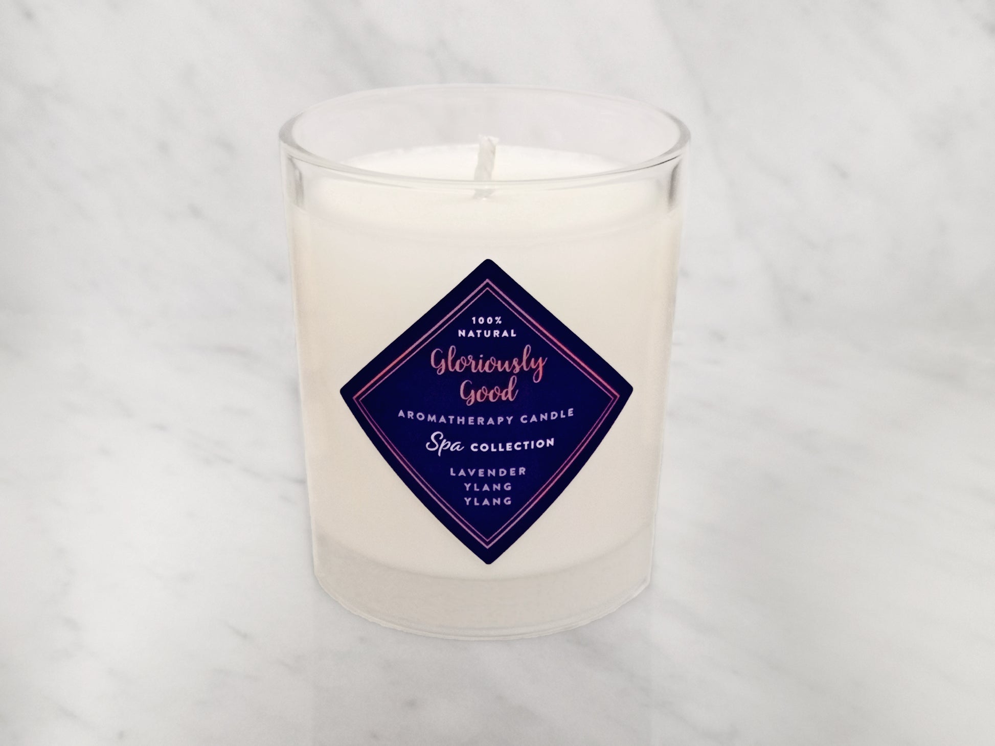 Lavender and Ylang Ylang aromatherapy candle hand poured natural soy wax with essential oils