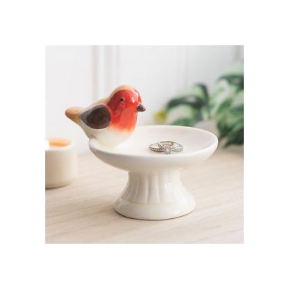 Robin Bird Bath Trinket Dish