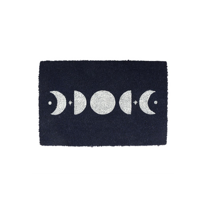 Dark Blue Moon Phase Doormat