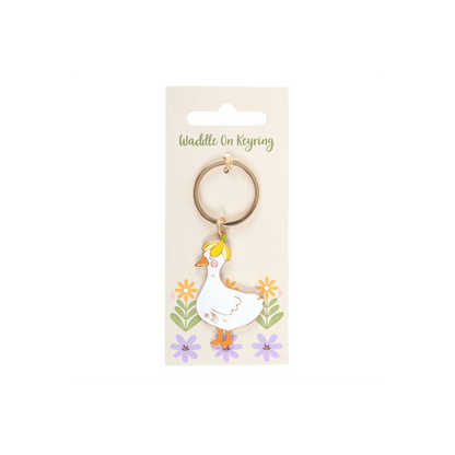 Waddle On Duck Keyring