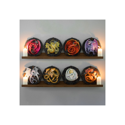 Litha Dragon Resin Wall Plaque by Anne Stokes