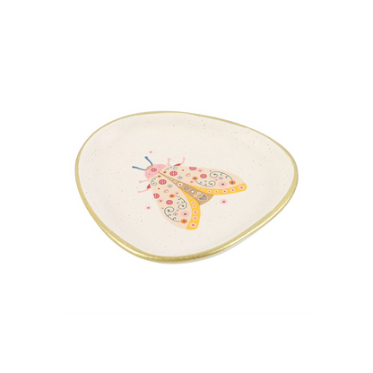 Floral Moth Trinket Dish