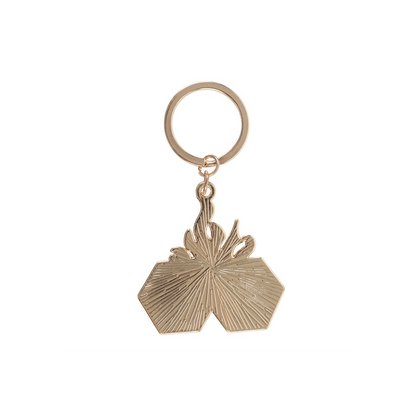 Flaming Dice Keyring