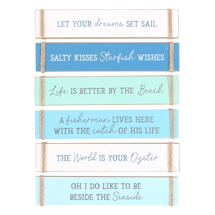 Pack of 6 Nautical Block Signs