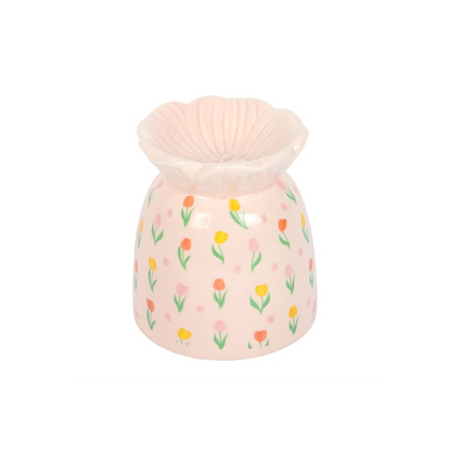 Tulip Print Oil Burner and Wax Warmer