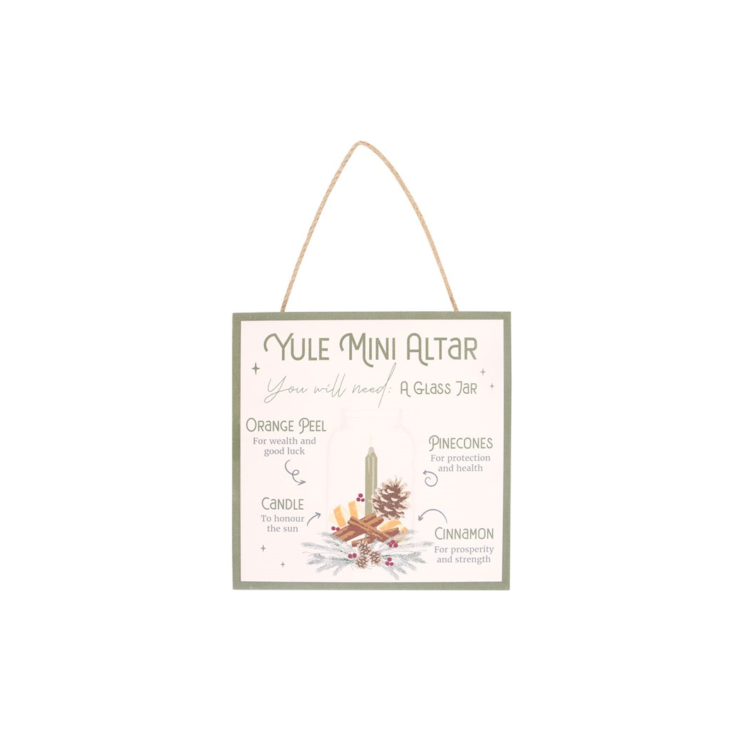 Yule altar hanging sign