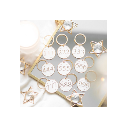 Pack of 9 Angel Number Keyrings