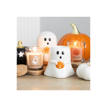 Ghost Shaped Tealight Candle Holder with Pumpkin
