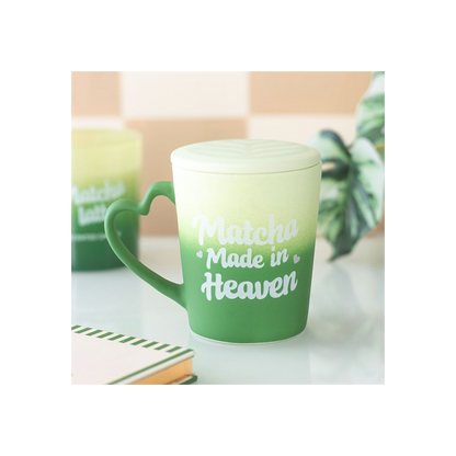 Matcha Made in Heaven Mug with Coaster Lid