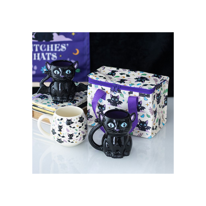 Cute and Creepy Black Cat Mug