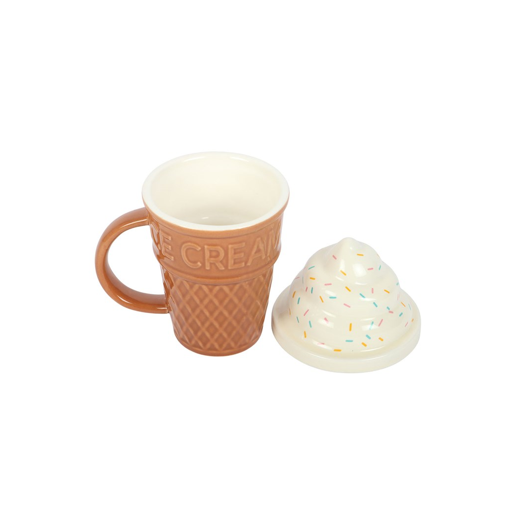 Ice Cream Cone Lidded Mug