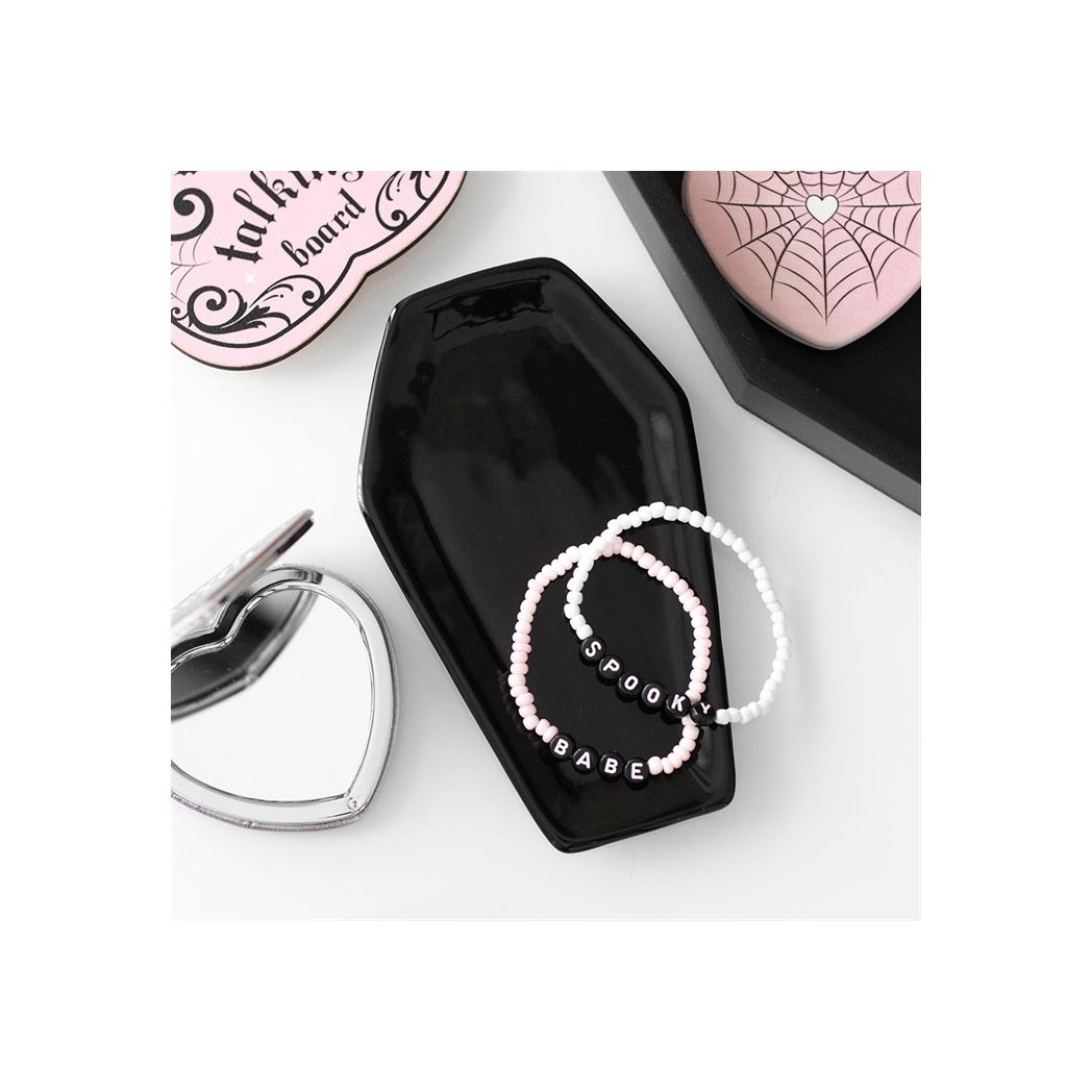 Black coffin trinket tray