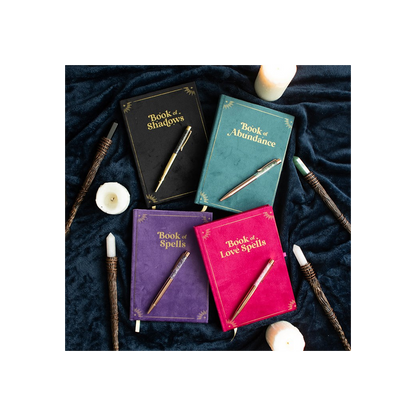 Book of Shadows Journal with Black Obsidian Crystal Pen
