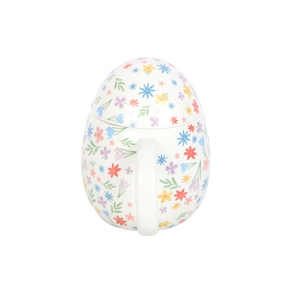 Spring Floral Print Egg Shaped Mug
