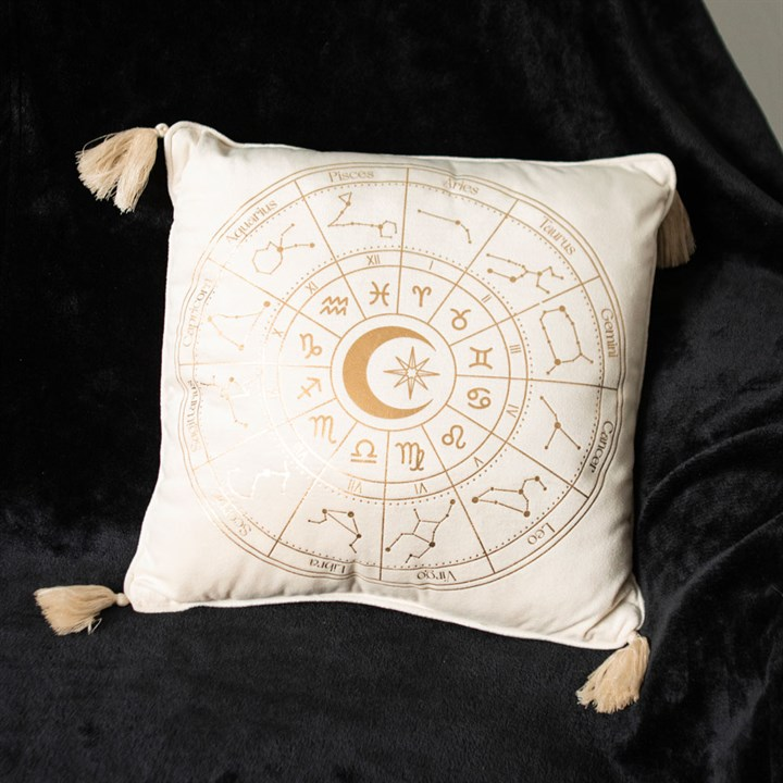 Off white astrology wheel cushion – photo 4