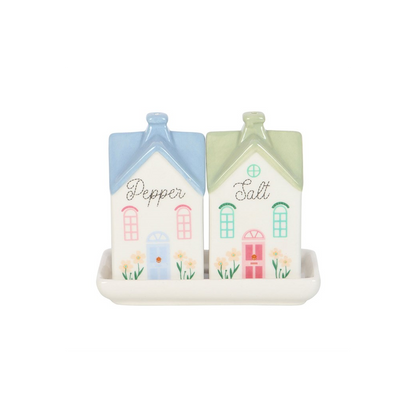 Pastel House Salt and Pepper Shakers