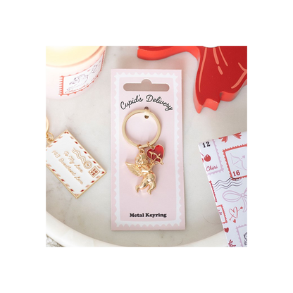 Cupid's Delivery Cherub Keyring