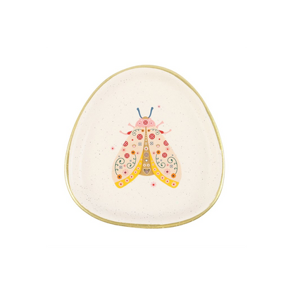 Floral Moth Trinket Dish