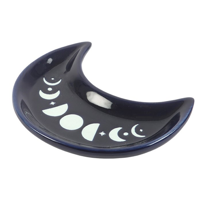Blue Moon Phase Crescent Moon Trinket Dish
