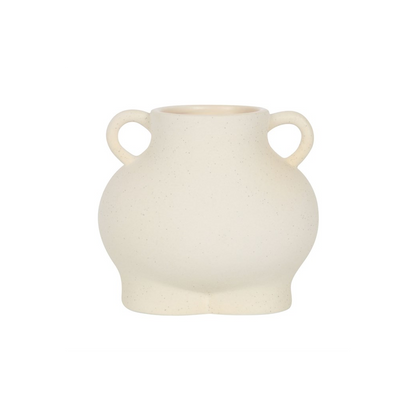 Cream Speckle Bum Plant Pot