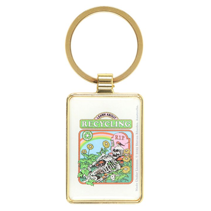 Learn About Recycling Keyring by Steven Rhodes