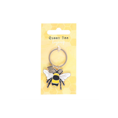 Queen Bee Enamel Keyring