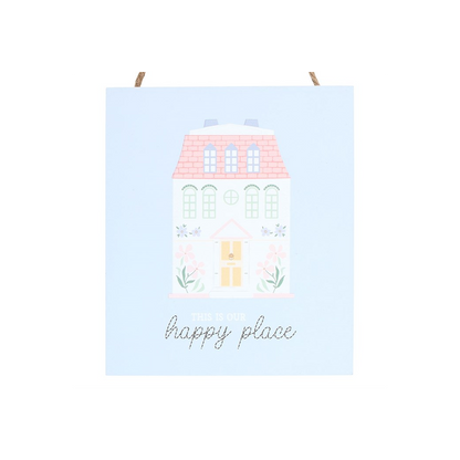 This Is Our Happy Place Pastel House Hanging Sign