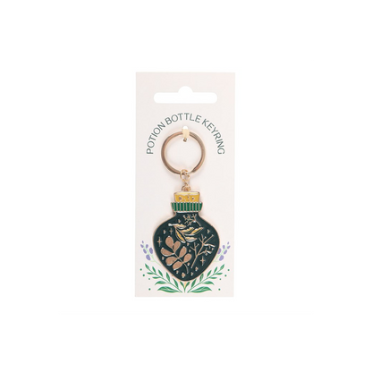 Green Witch Potion Bottle Keyring