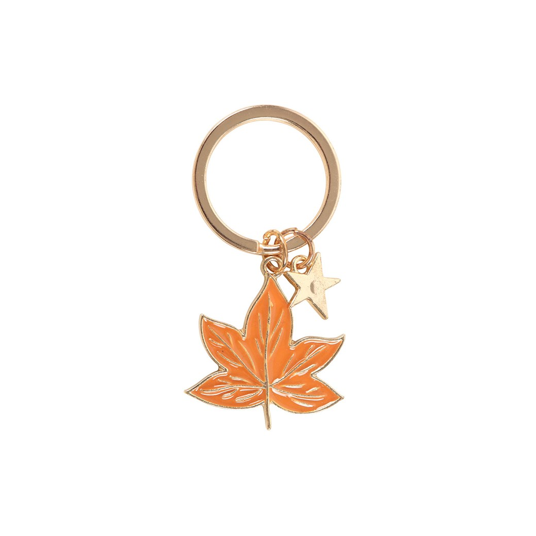 Autumn leaf keyring 3