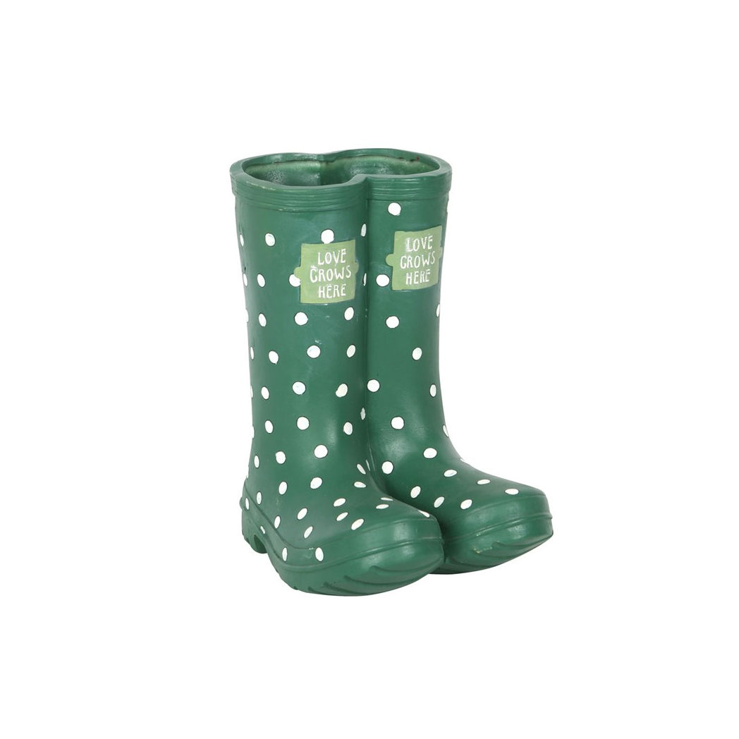 Dark Green Welly Boot Planter