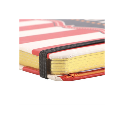 Red Circus Stripe A5 Notebook