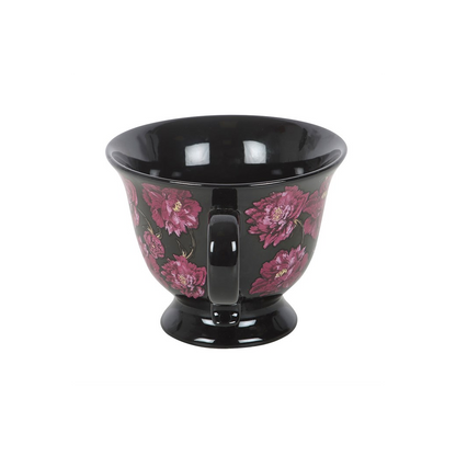 Dark Romance Floral Print Teacup