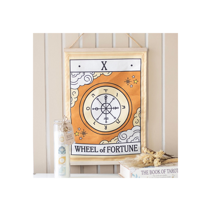 The Wheel of Fortune Vintage Tarot Wall Hanging