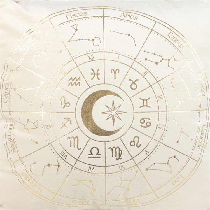 Off white astrology wheel cushion – photo 2