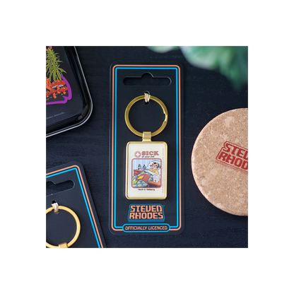 Sick of Your Shit Keyring by Steven Rhodes