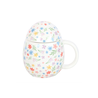 Spring Floral Print Egg Shaped Mug