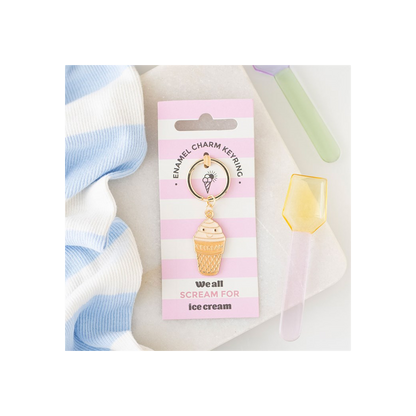 Ice Cream Cone Keyring