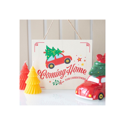 Coming Home for Christmas Hanging Sign