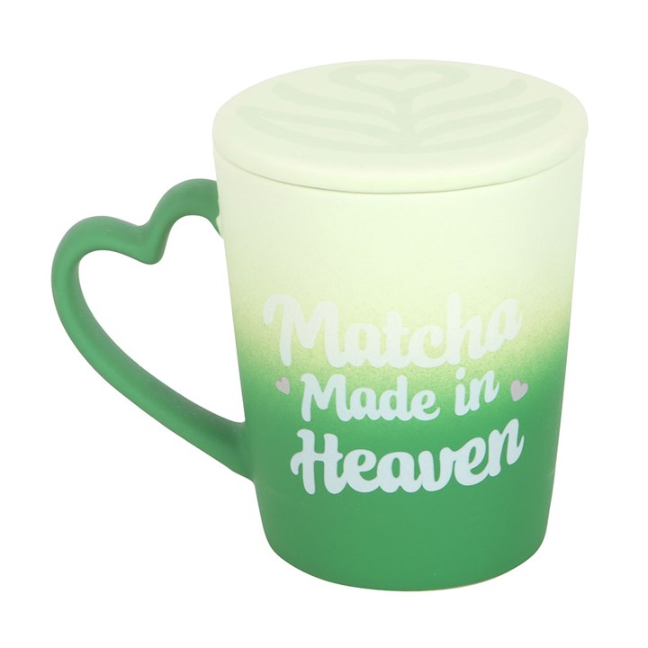 Matcha Made in Heaven Mug with Coaster Lid