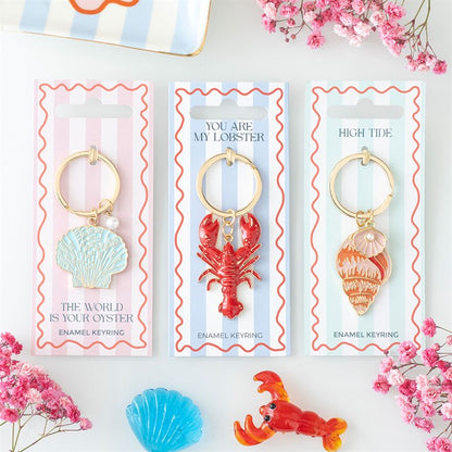 High Tide Shell Keyring