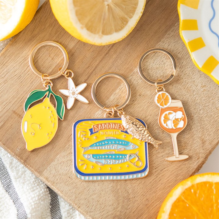 Lemon Flower Keyring
