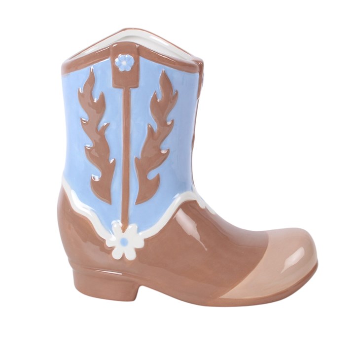 Western Boot Shaped Flower Vase