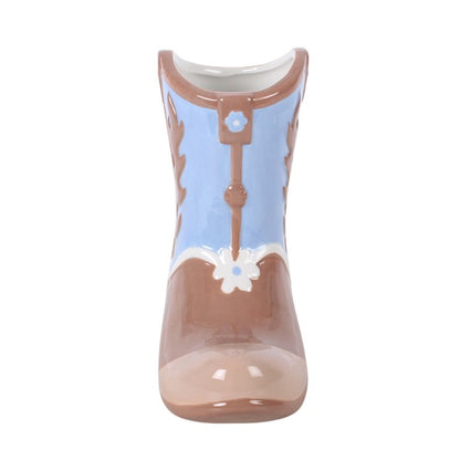 Western Boot Shaped Flower Vase