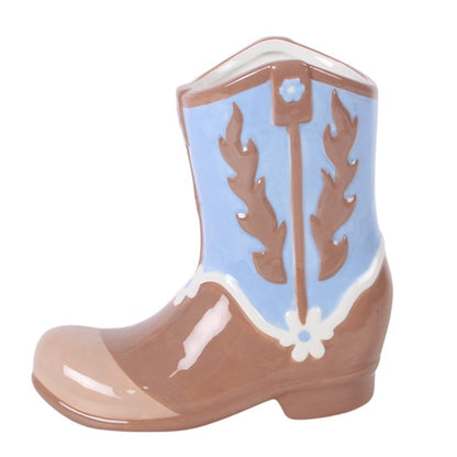 Western Boot Shaped Flower Vase