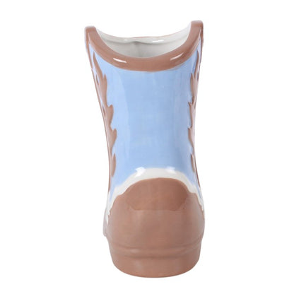 Western Boot Shaped Flower Vase