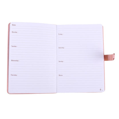 Pink Faux Leather A5 Diary with Lock