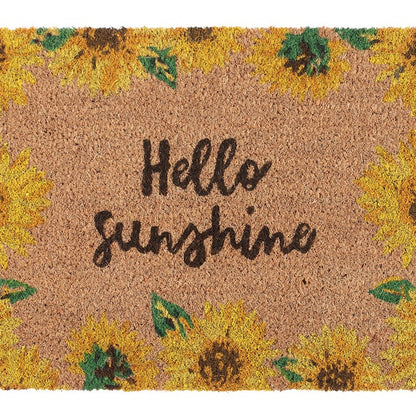 Natural Hello Sunshine Sunflower Doormat